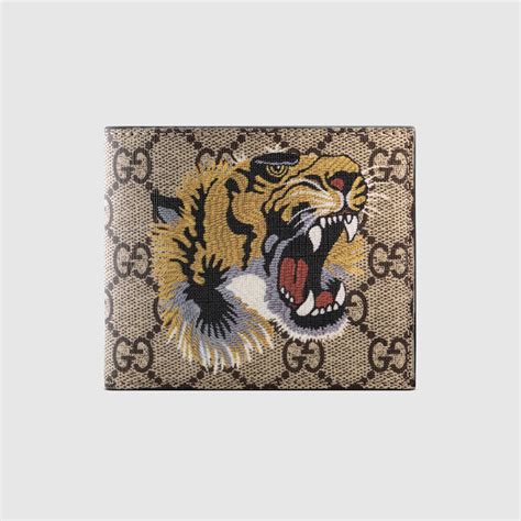 fake tiger gucci wallet|Gucci tiger gg supreme wallet.